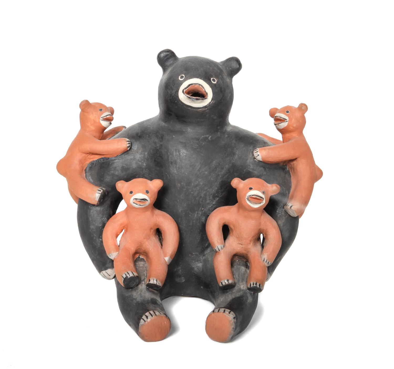 Virginia Naranjo (b.1932) Cochiti Bear Storyteller Height 6 7/8 x width 7 inches
