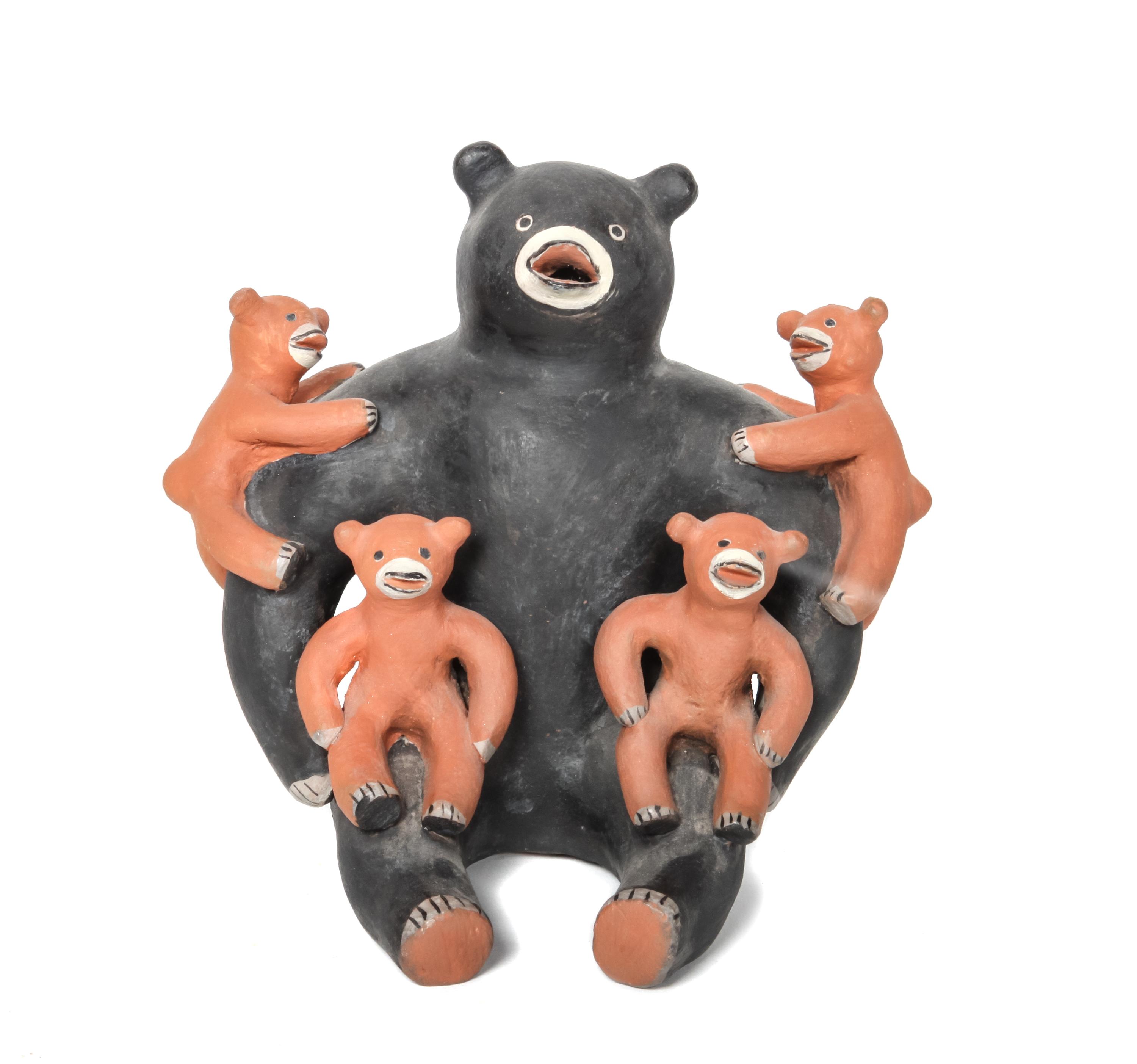 Virginia Naranjo (b.1932) Cochiti Bear Storyteller Height 6 7/8 x width 7 inches