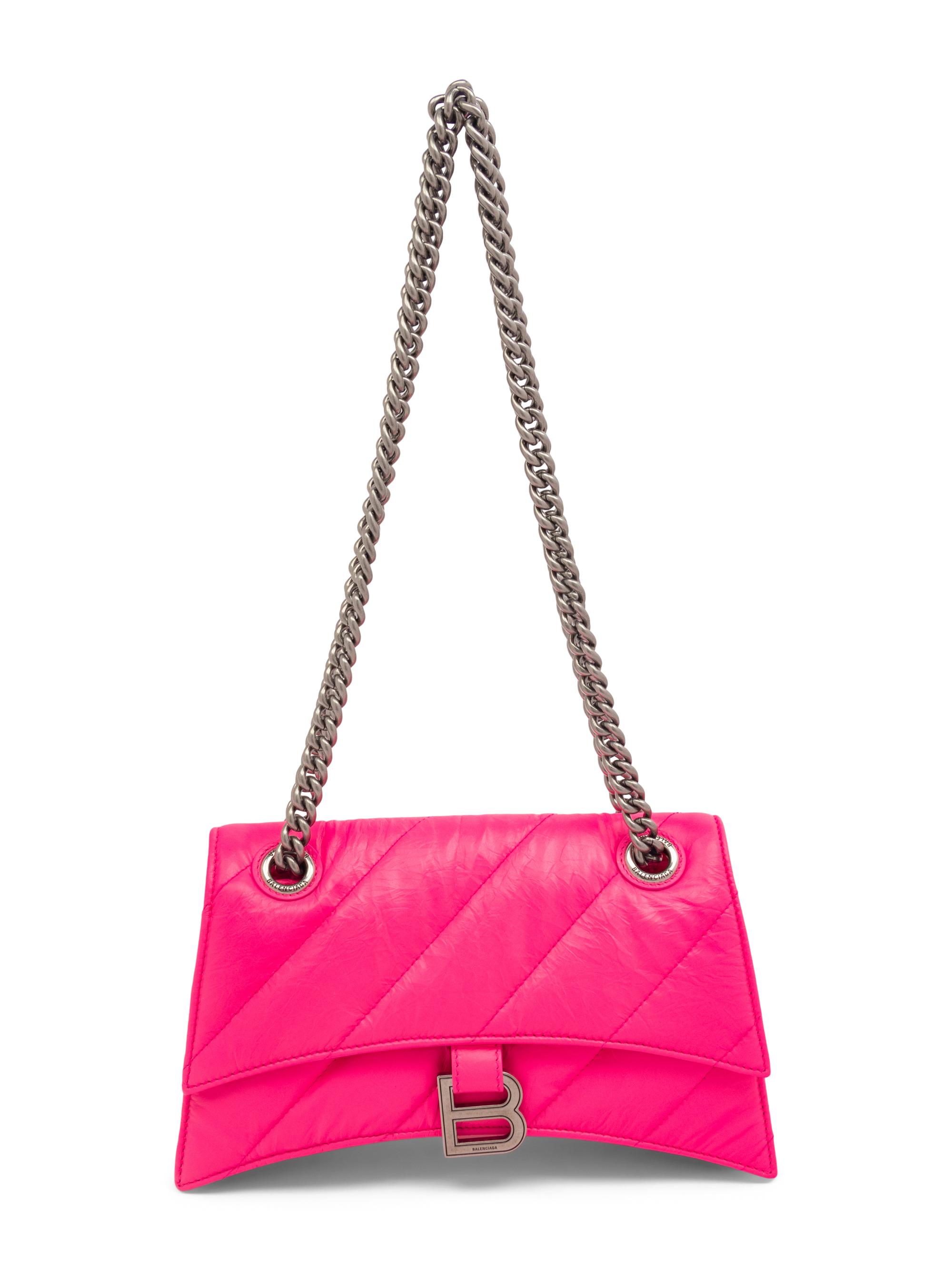 Balenciaga Neon Pink Crush Flap Bag