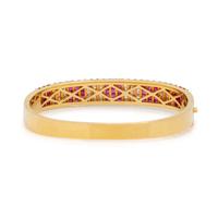 DIAMOND AND RUBY BANGLE BRACELET