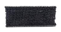 A Salvatore Ferragamo Black Leather Basket Weave Tote, 11" x 8" x 4.5"; Handle drop: 4".