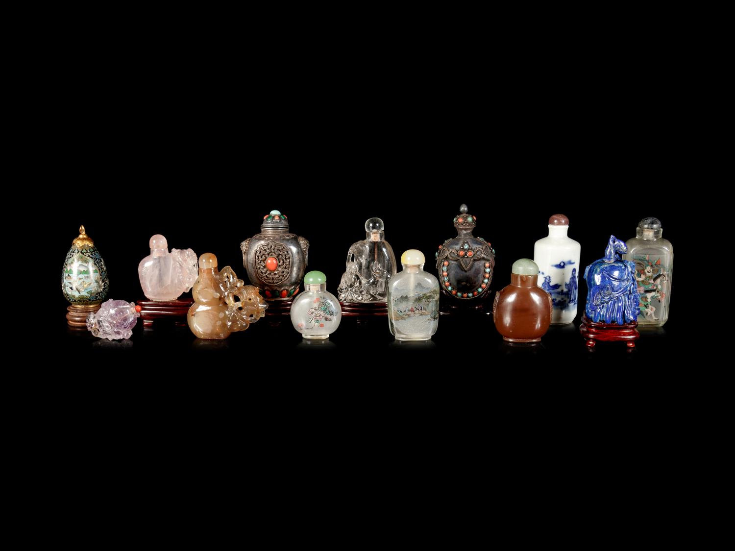 Thirteen Chinese Snuff Bottles