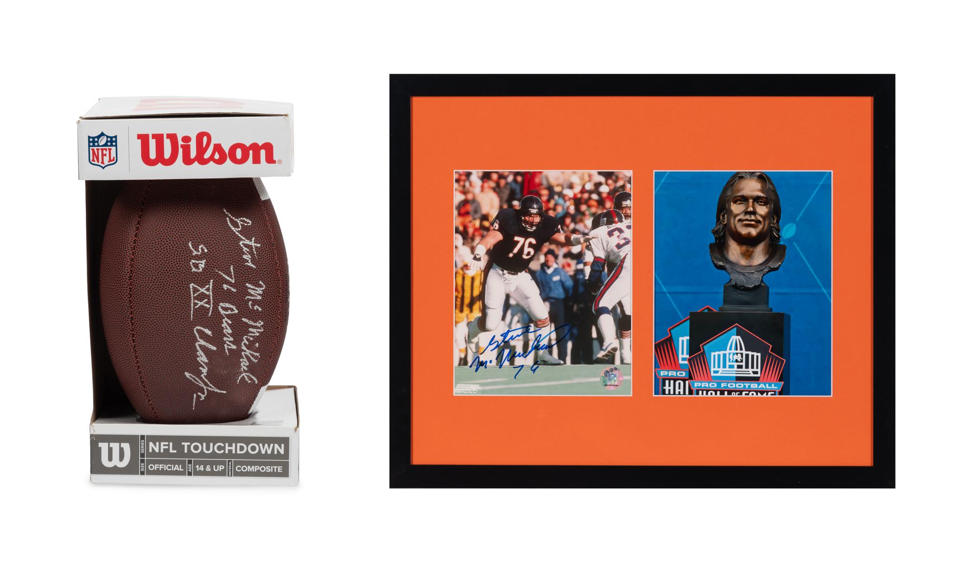 A Second Group of Chicago Bears Hall of Famer Steve McMichael Signed Autograph Items