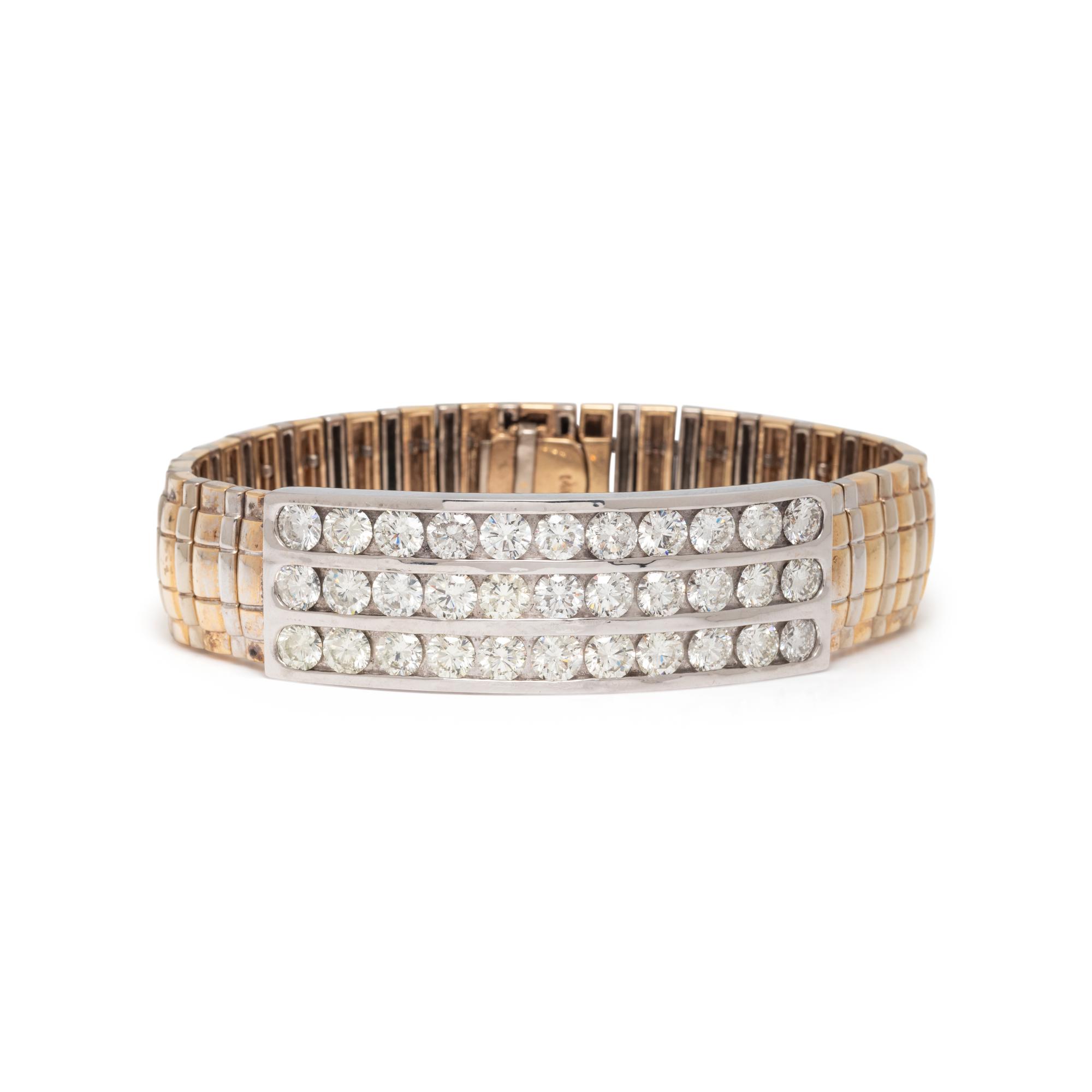 BICOLOR GOLD AND DIAMOND BRACELET