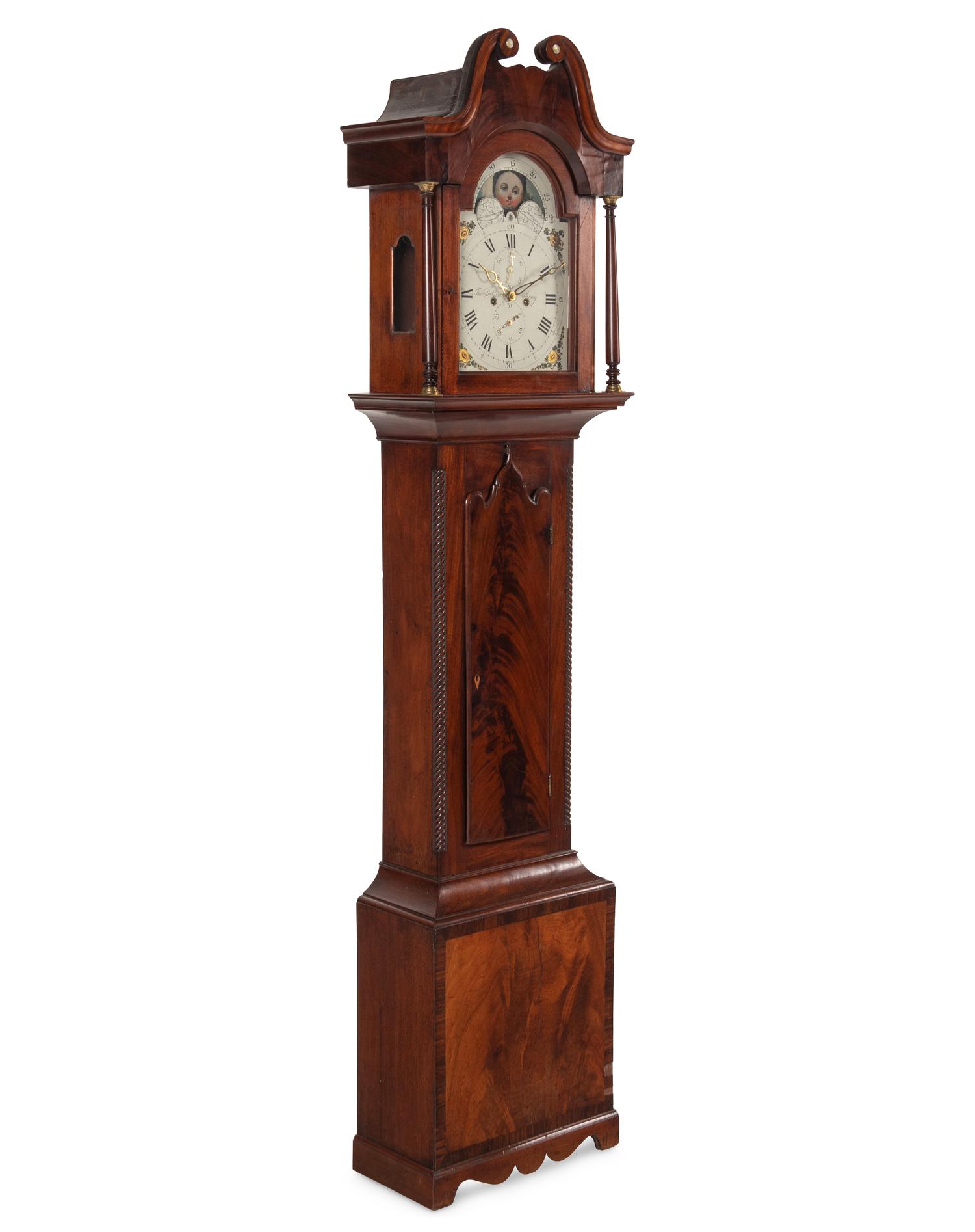 A George IV Mahogany Tall Case Clock