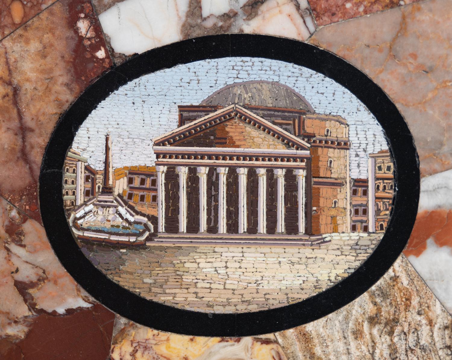 An Italian Micromosaic and Specimen Marble Table