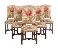 A Set of Six Louis XIII Style Dining Chairs