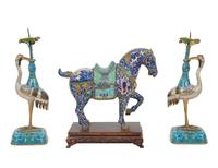 Three Chinese Cloisonné Articles