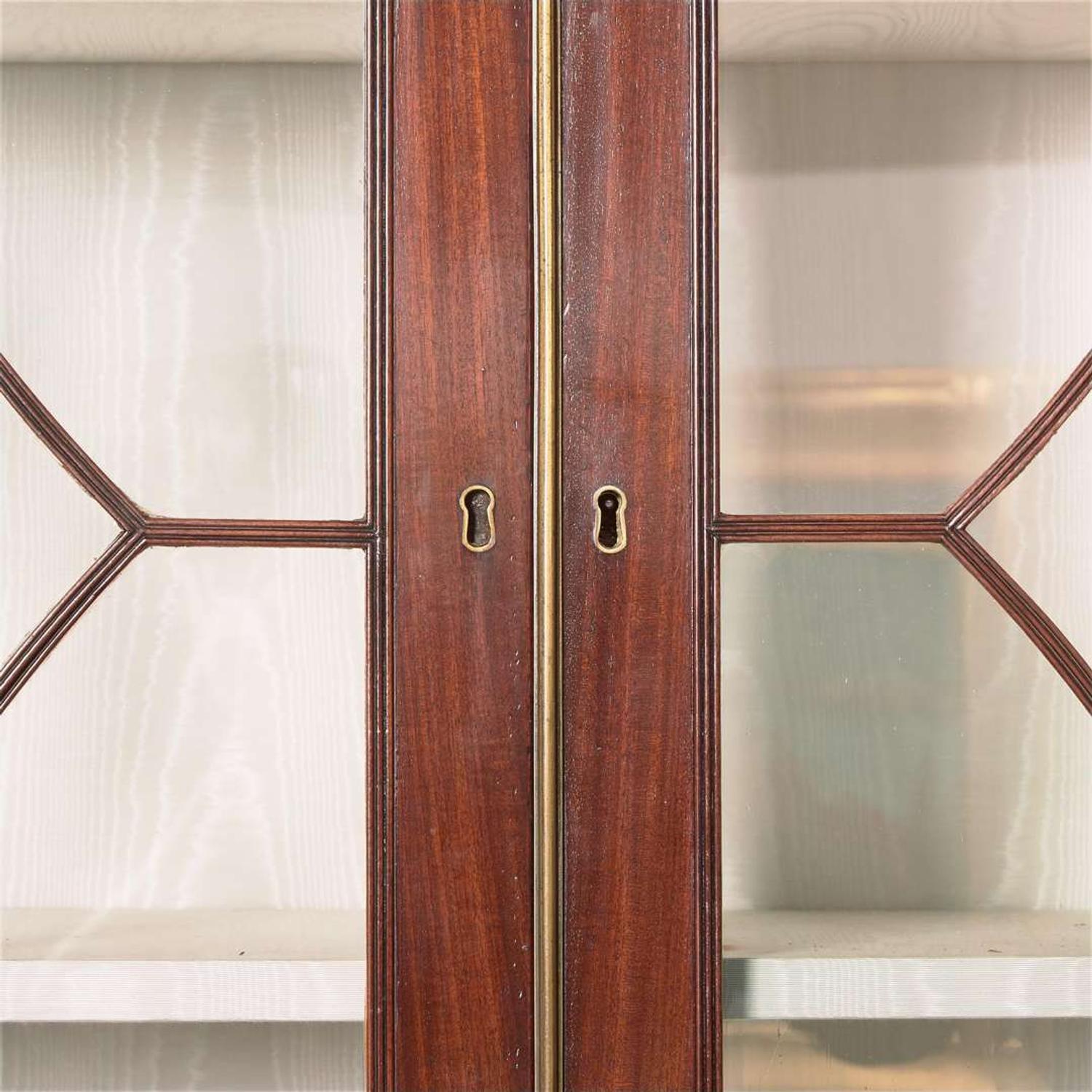 A George III mahogany secretary bookcase circa 1780