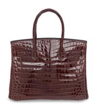HERMÈS, BIRKIN 30 IN SHINY BROWN CROCODILE