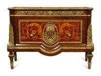 A Louis XVI Style Marquetry Silvered Metal Mounted Commode — 20TH CENTURY
