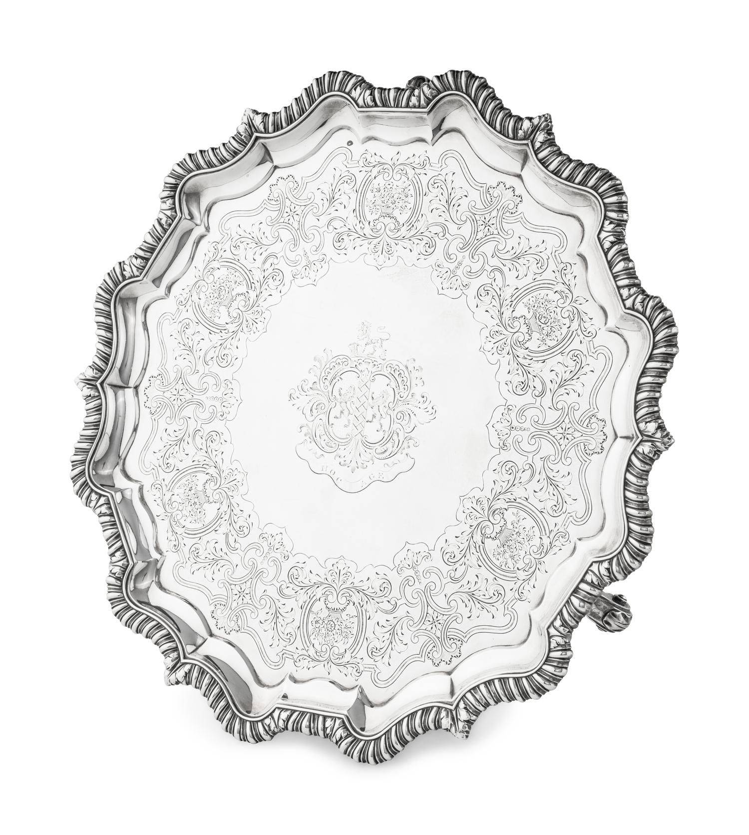 A Paul Storr Silver Tray