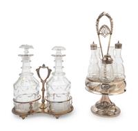Two Silver-Plate and Glass Serving Articles