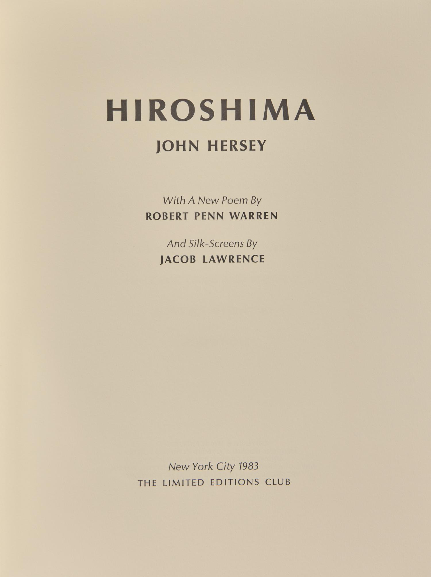 [Limited Editions Club] Hersey, John. Hiroshima