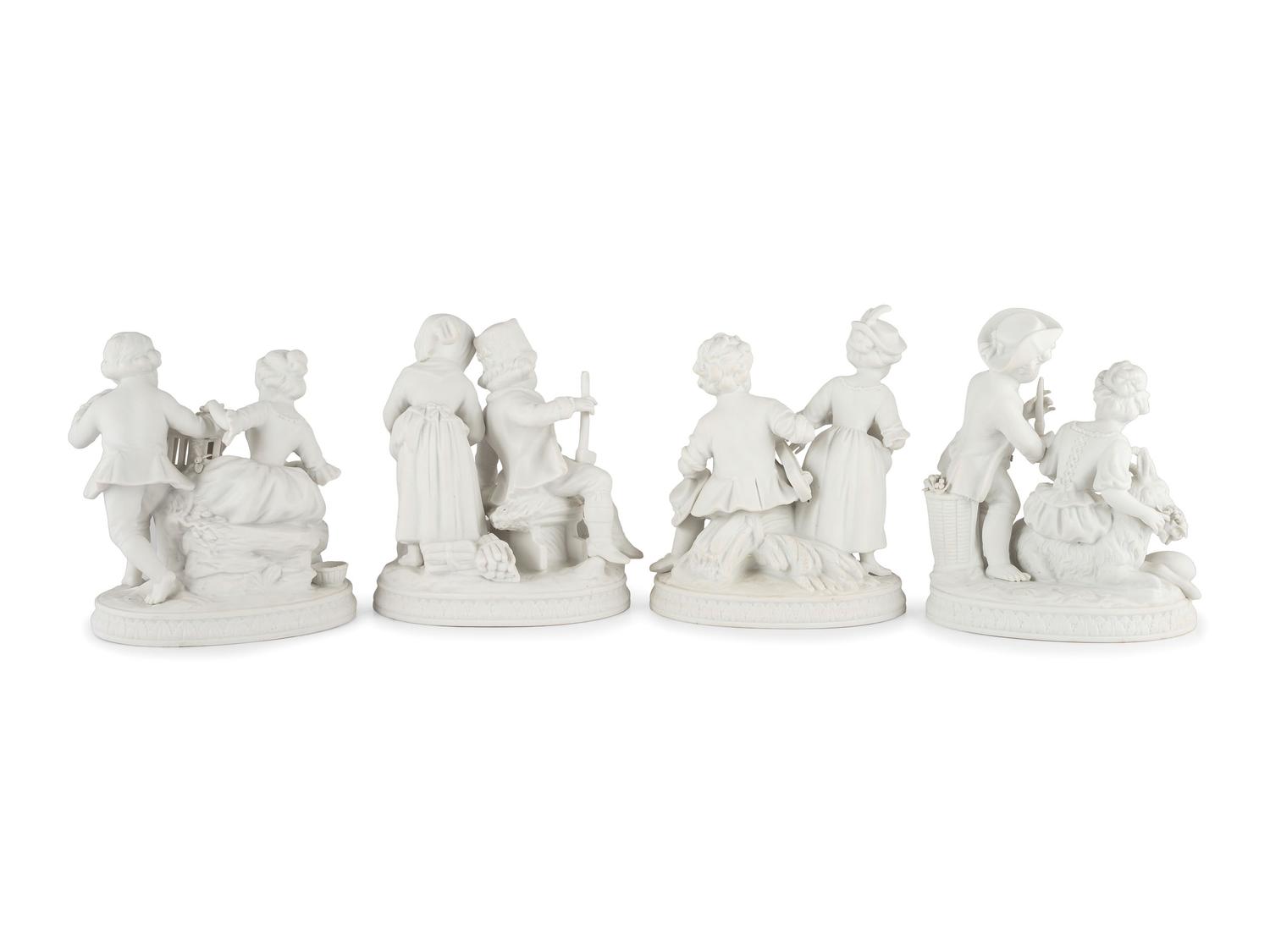 Six Porcelain Figural Groups