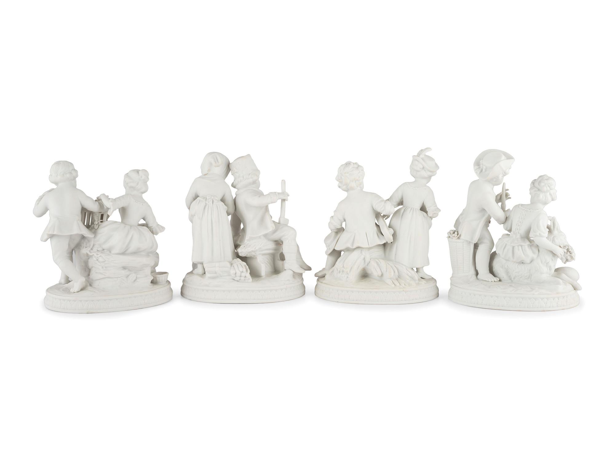 Six Porcelain Figural Groups