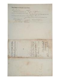 [RECONSTRUCTION]. A pair of crop liens for South Carolina farmers. 1874, 1904.