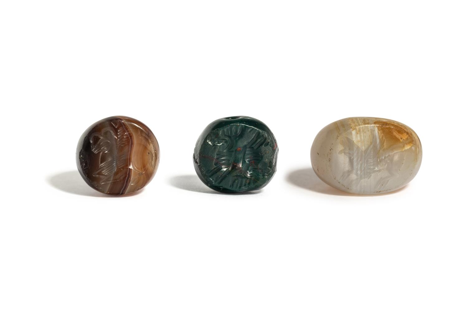 Three Sasanian Stone Stamp Seals