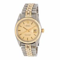 Rolex, Ref. 1601, Stainless Steel and 14K Yellow Gold 'Linen Dial' 'Datejust' Watch
