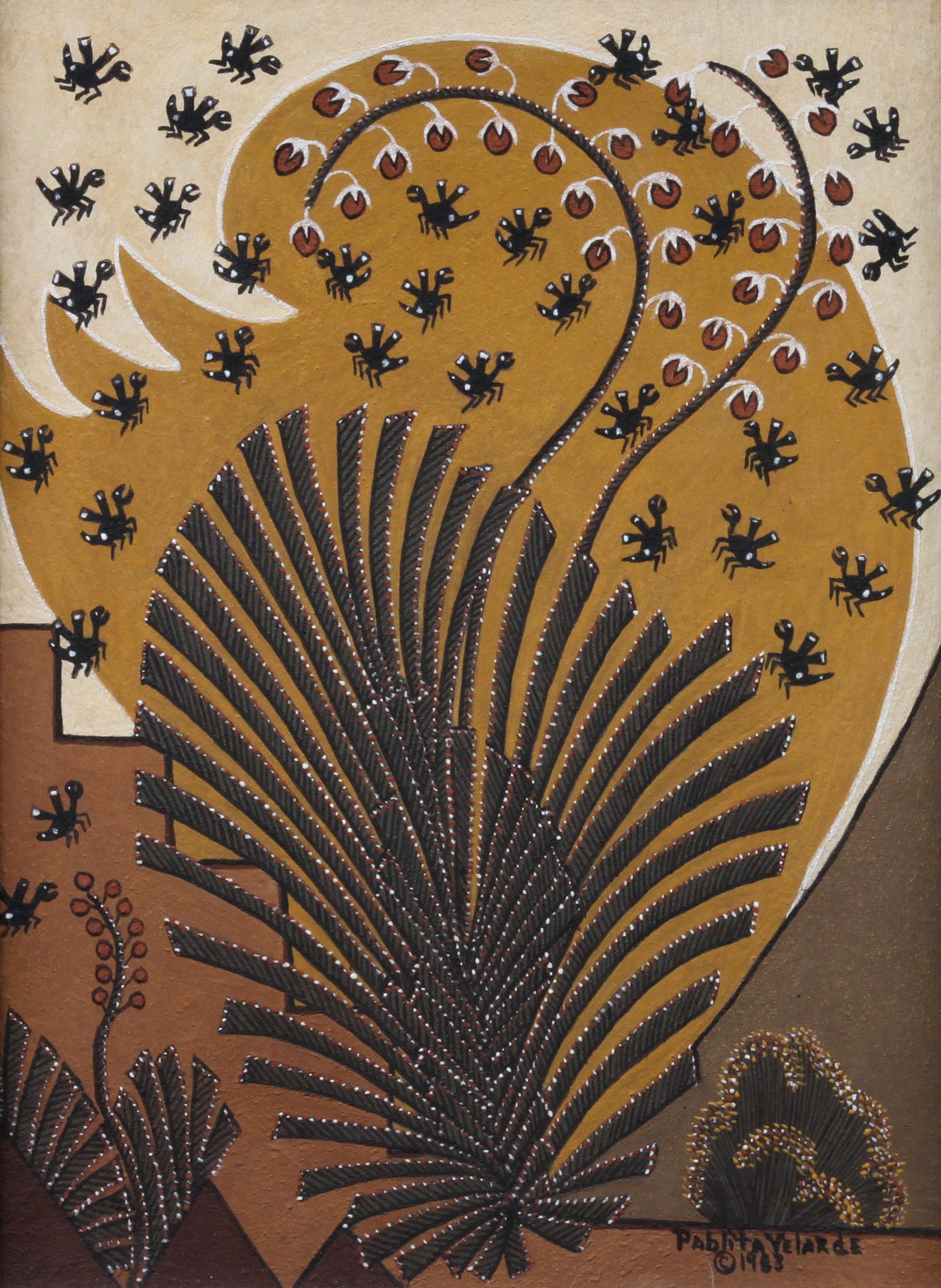 Pablita Velarde 11 1/2 x 9 1/2 inches — (Santa Clara, 1918-2006)