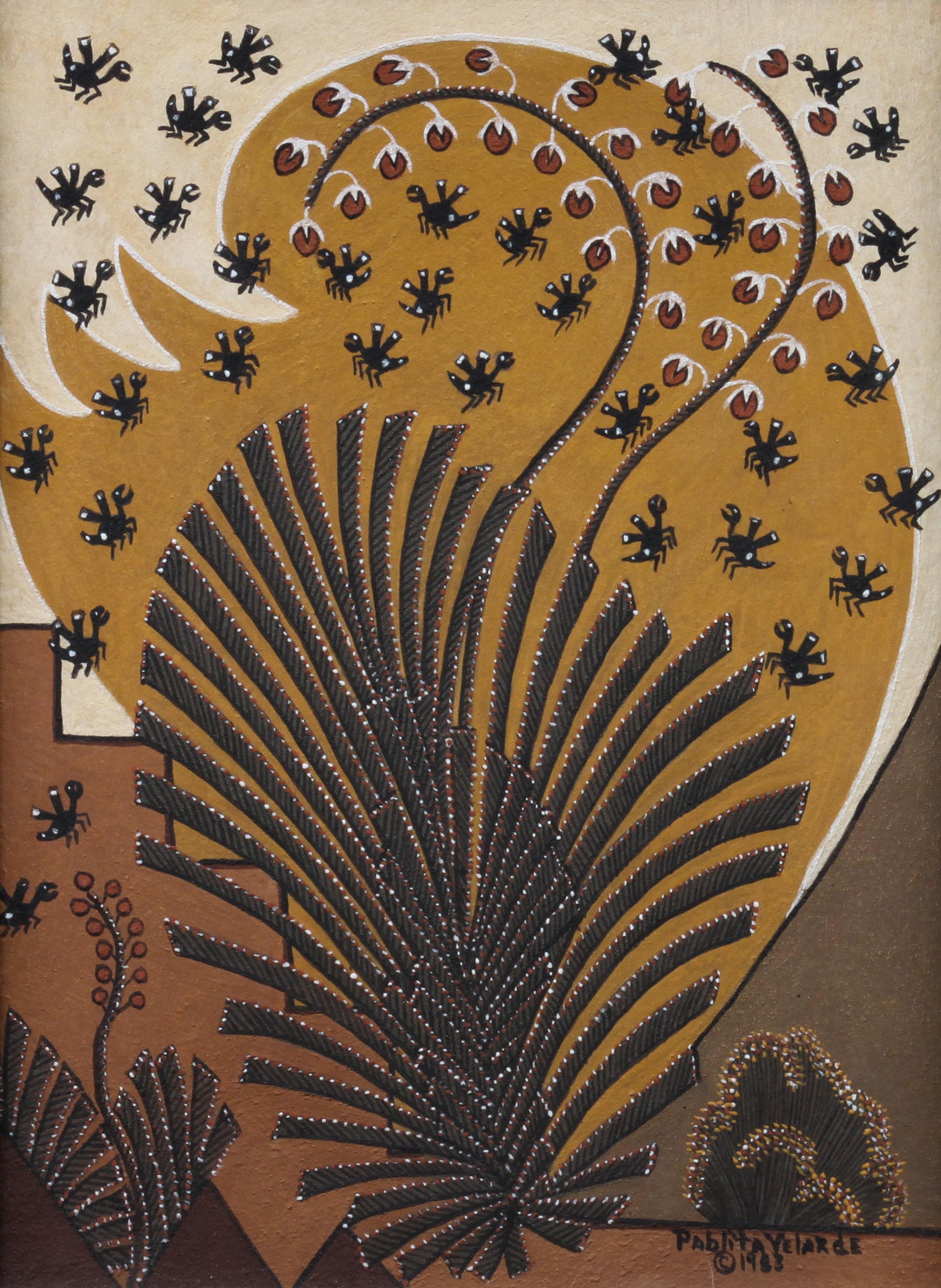 Pablita Velarde 11 1/2 x 9 1/2 inches — (Santa Clara, 1918-2006)