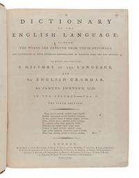 JOHNSON, Samuel (1709-1784). A Dictionary of the English Language . London: for J. F. and C. Rivington and others, 1785.