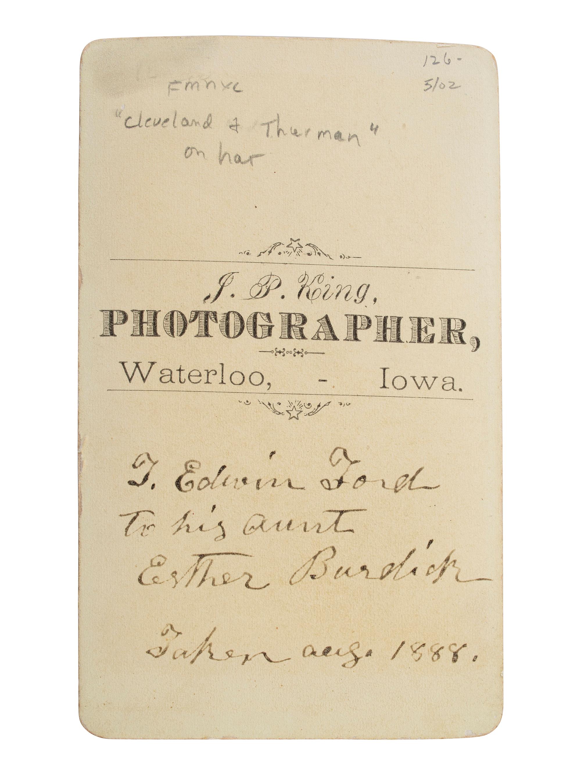 [1888 ELECTION]. Campaign bandanas, jugate fan, and other ephemera from the Grover Cleveland and Allen G. Thurman 1888 campaign, comprising: