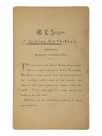 [NATIVE AMERICANS] SAWYER, W.L., photog. Boudoir card of Comanches incl. Quanah Parker.