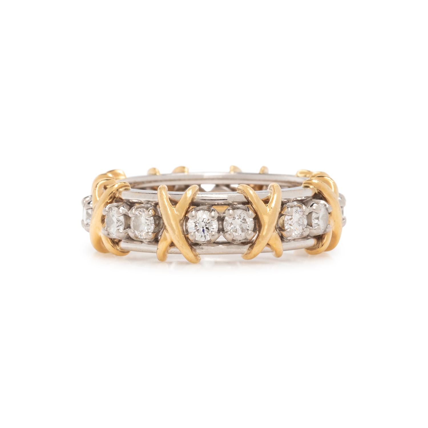 TIFFANY & CO., SCHLUMBERGER, DIAMOND 'SIXTEEN STONES' RING