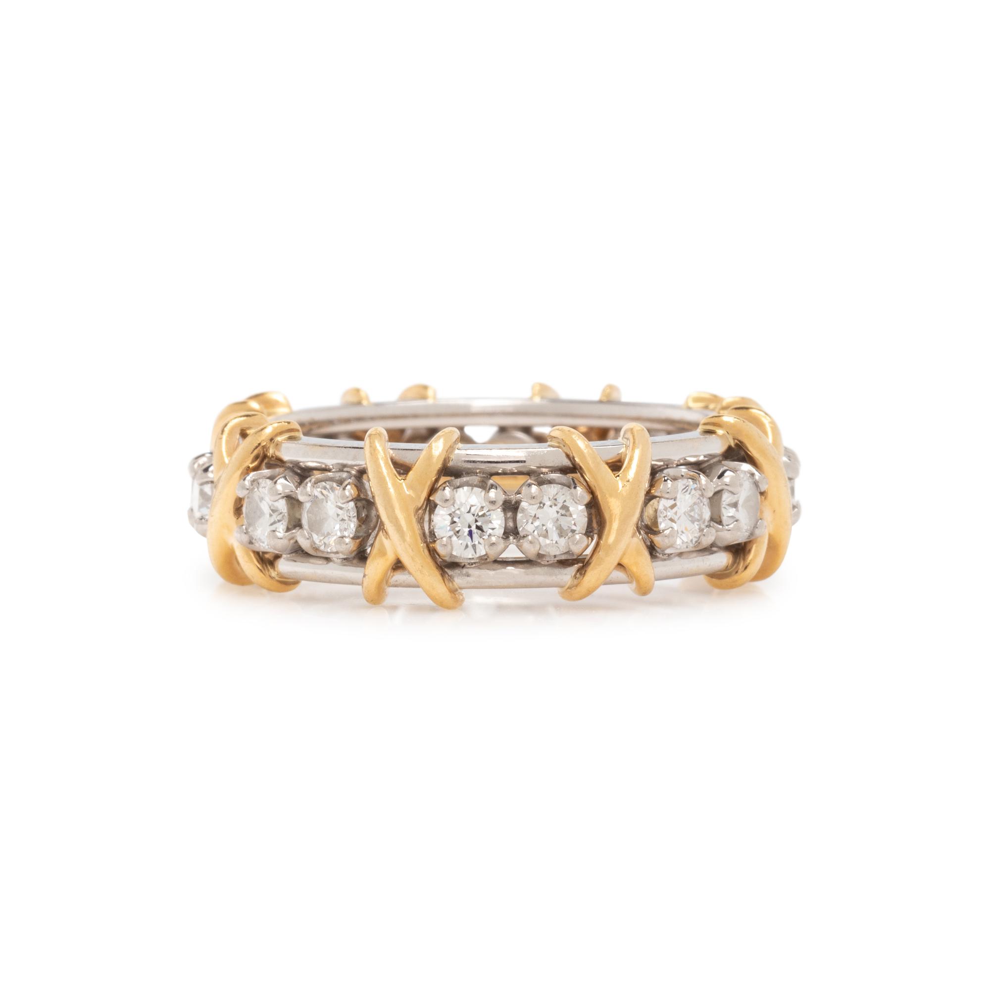 TIFFANY & CO., SCHLUMBERGER, DIAMOND 'SIXTEEN STONES' RING