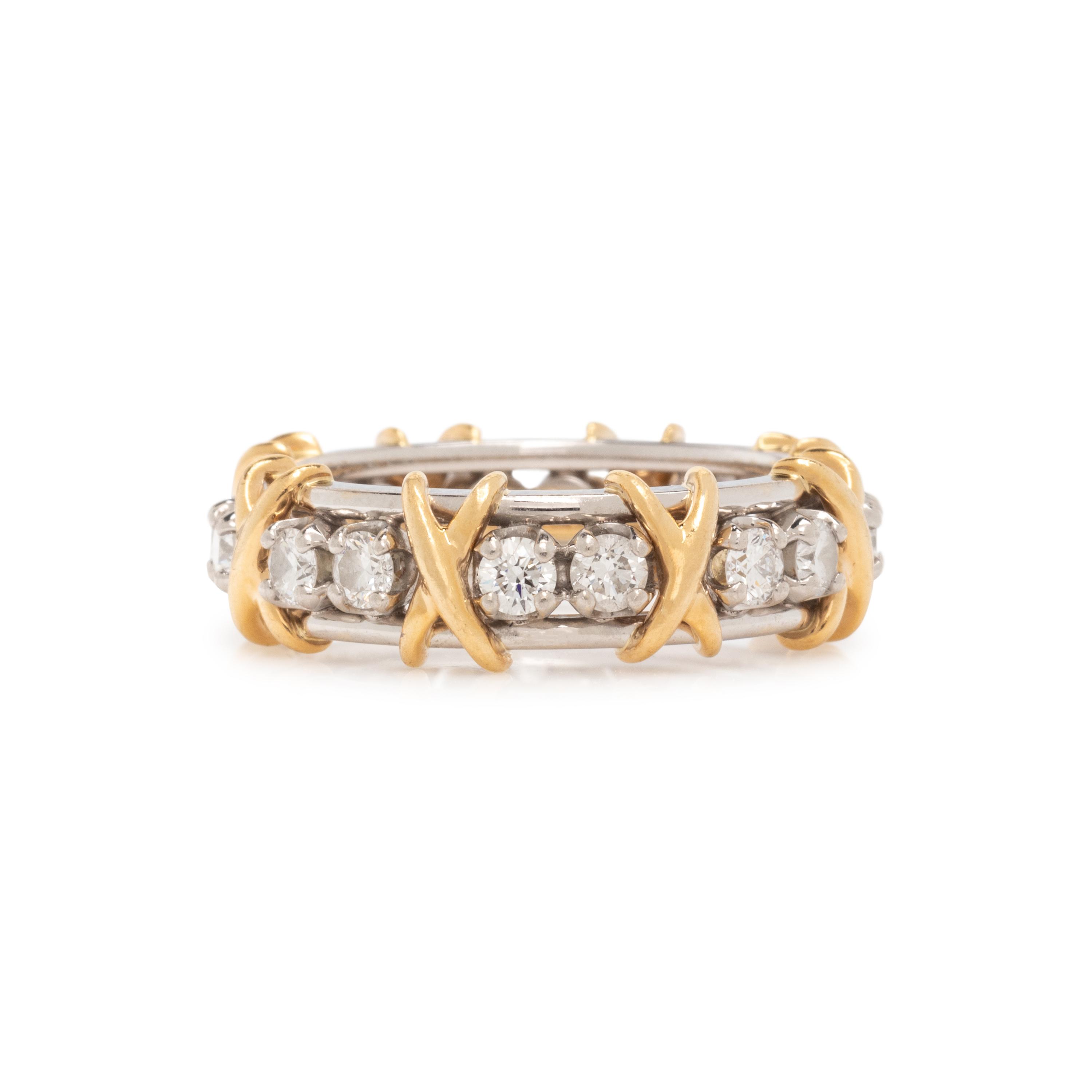 TIFFANY & CO., SCHLUMBERGER, DIAMOND 'SIXTEEN STONES' RING