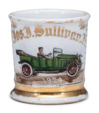 A Chauffeur's Porcelain Occupational Shaving Mug