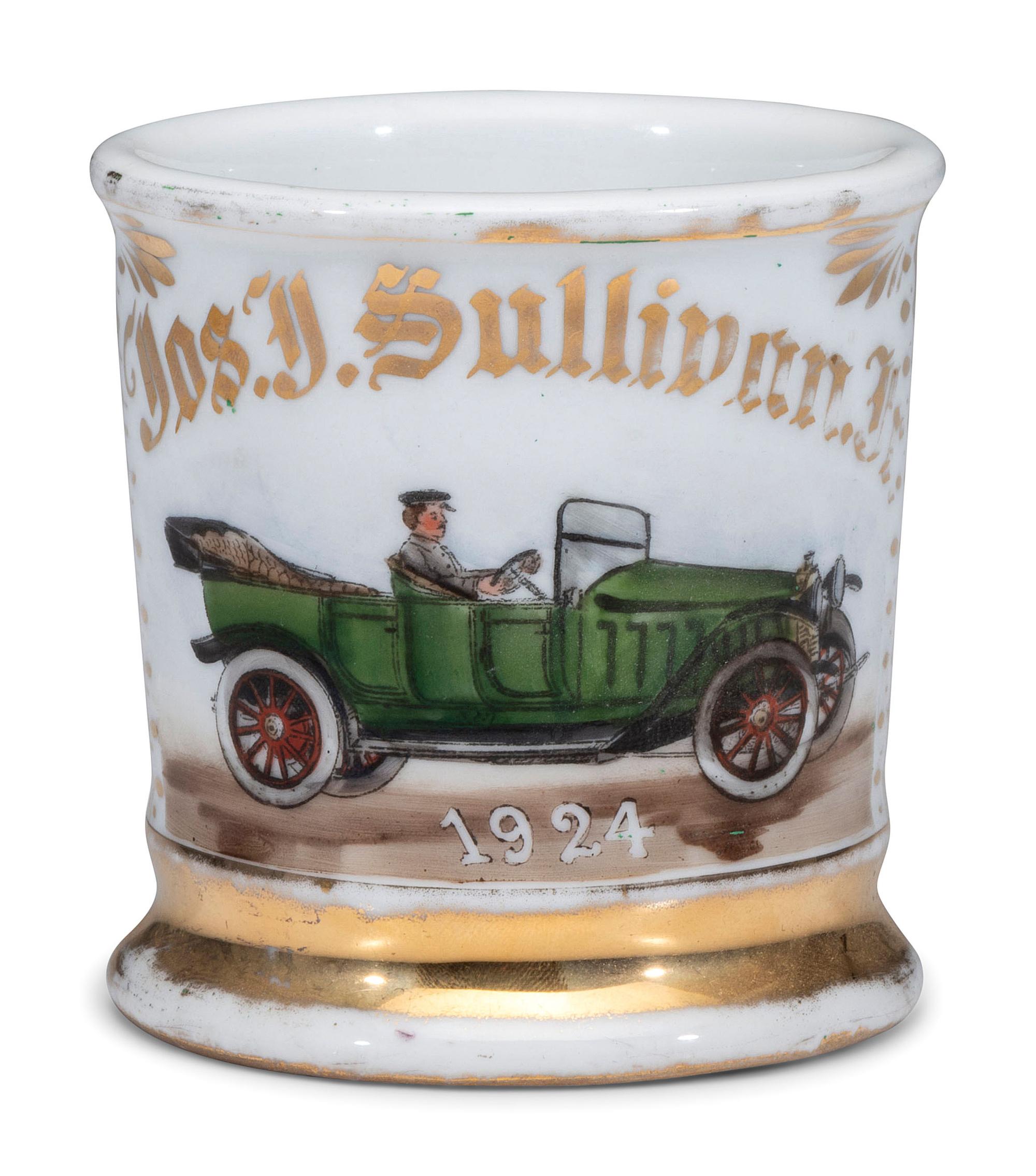 A Chauffeur's Porcelain Occupational Shaving Mug