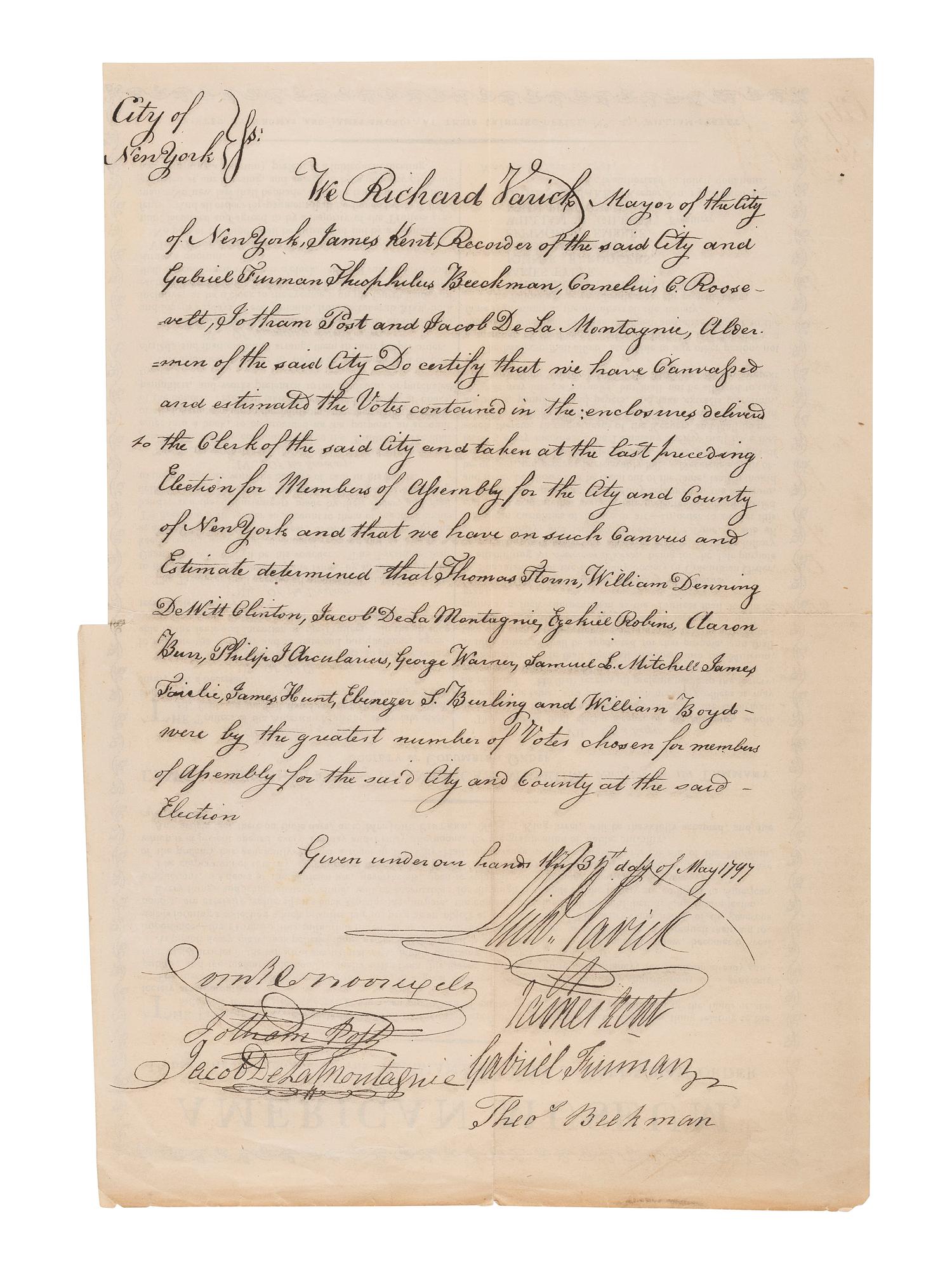 [MUSEUMS]. American Museum, Under the Patronage of the Tammany Society or Columban Order. [Process facsimile broadside, ca 1860, after New York: Thomas and James Swords, June 1791].