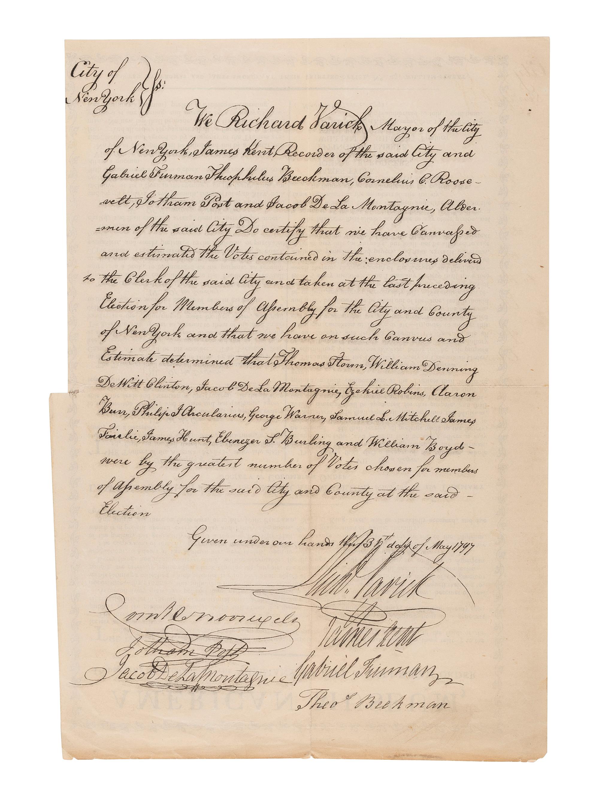 [MUSEUMS]. American Museum, Under the Patronage of the Tammany Society or Columban Order. [Process facsimile broadside, ca 1860, after New York: Thomas and James Swords, June 1791].