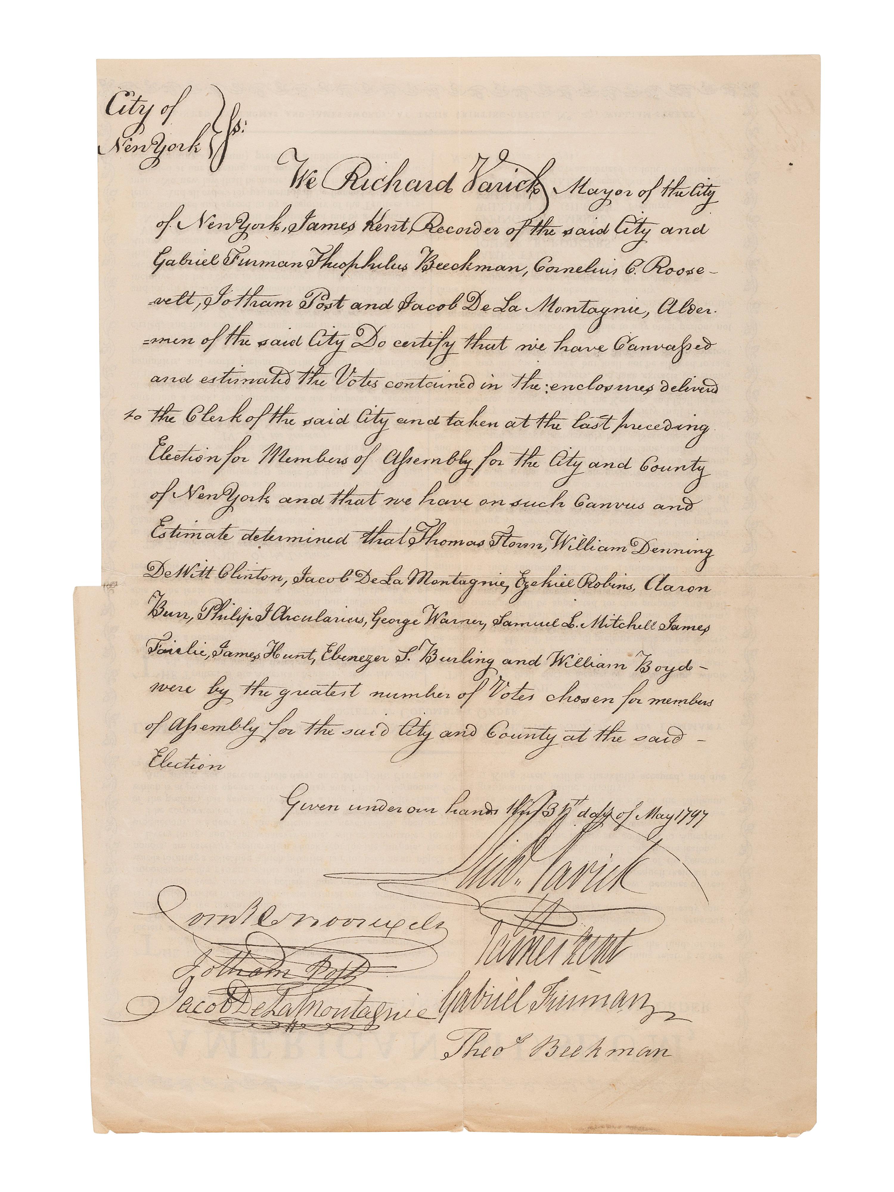 [MUSEUMS]. American Museum, Under the Patronage of the Tammany Society or Columban Order. [Process facsimile broadside, ca 1860, after New York: Thomas and James Swords, June 1791].