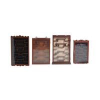 Four Chinese Hardwood Hanging Vitrines, 20th Century 近代 硬木多寶格式挂屏四件