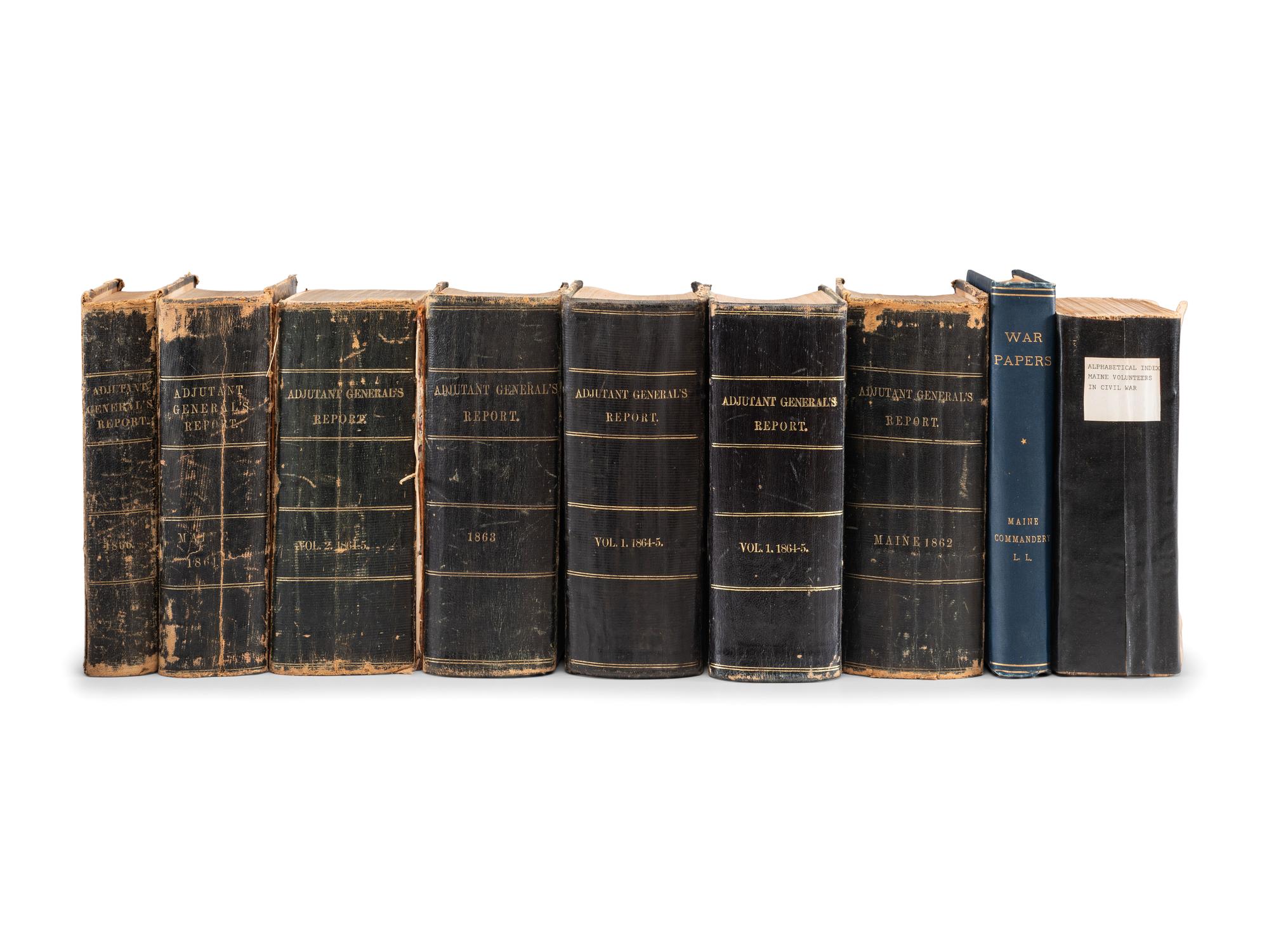 [CIVIL WAR - MAINE]. A group of War-era Adjutant Reports for the State of Maine, comprising: