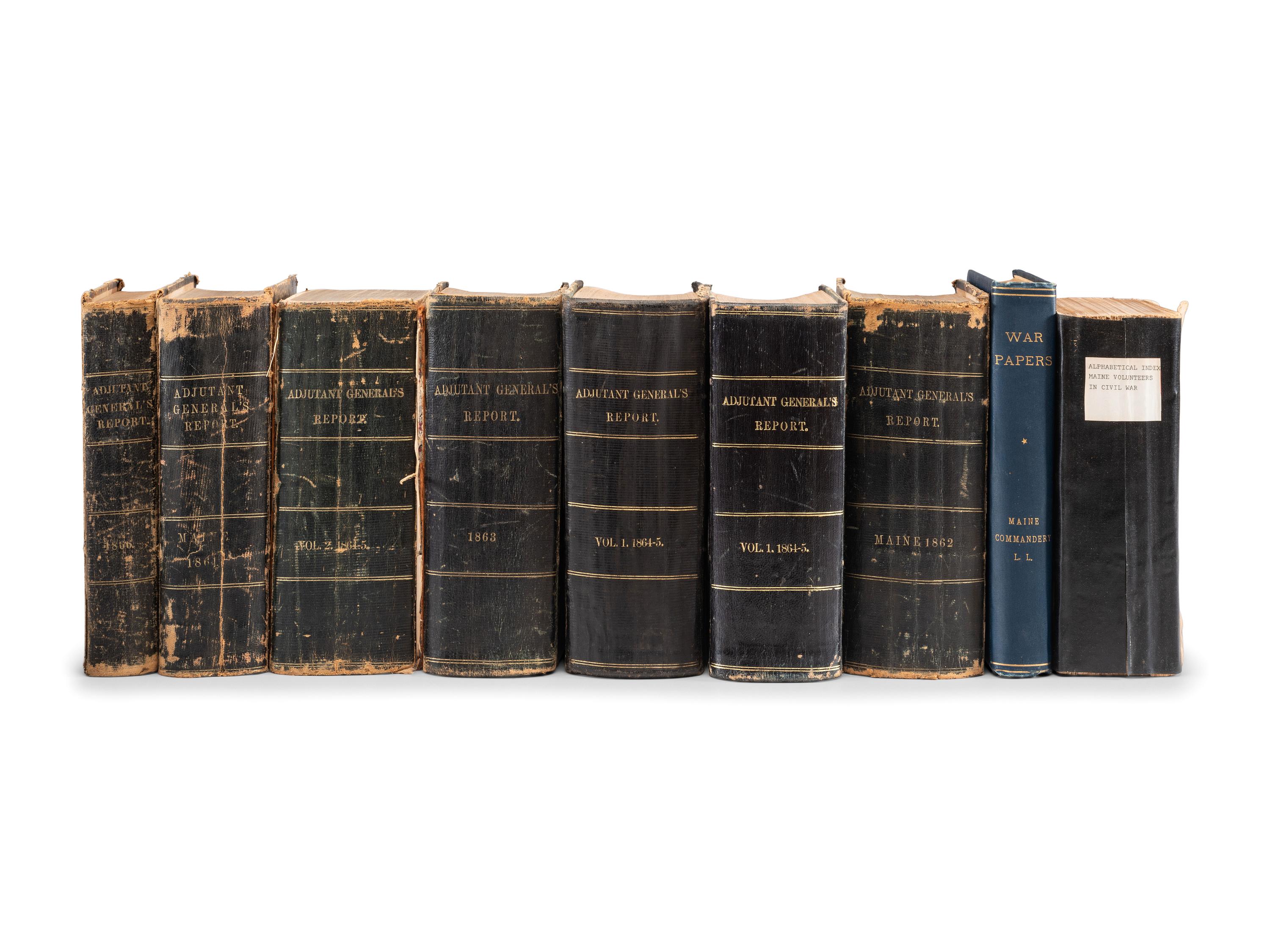 [CIVIL WAR - MAINE]. A group of War-era Adjutant Reports for the State of Maine, comprising:
