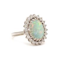 OPAL AND DIAMOND RING