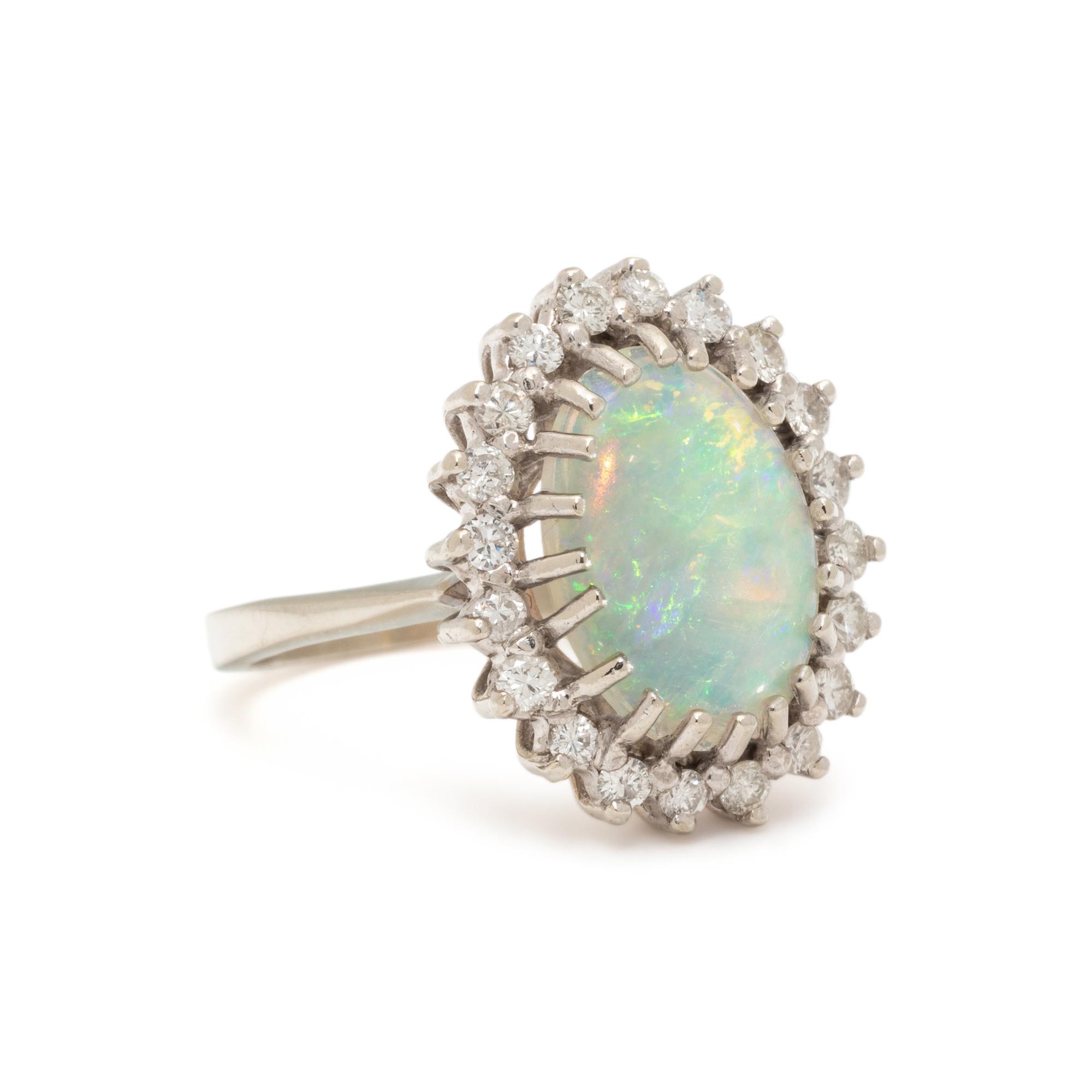OPAL AND DIAMOND RING