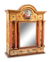 A Spanish Colonial Painted Wood Tabernacle Cabinet
