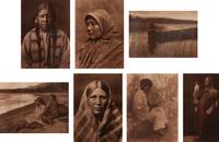 Seven photogravures: Cheyenne Girl, Nespilim Woman , Homeward Bound, An Isleta Boy, On the Shores at Nootka , Puget Sound Type , Running Fisher - Atsina