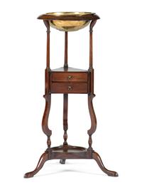 A George III Mahogany Jug and Bowl Stand