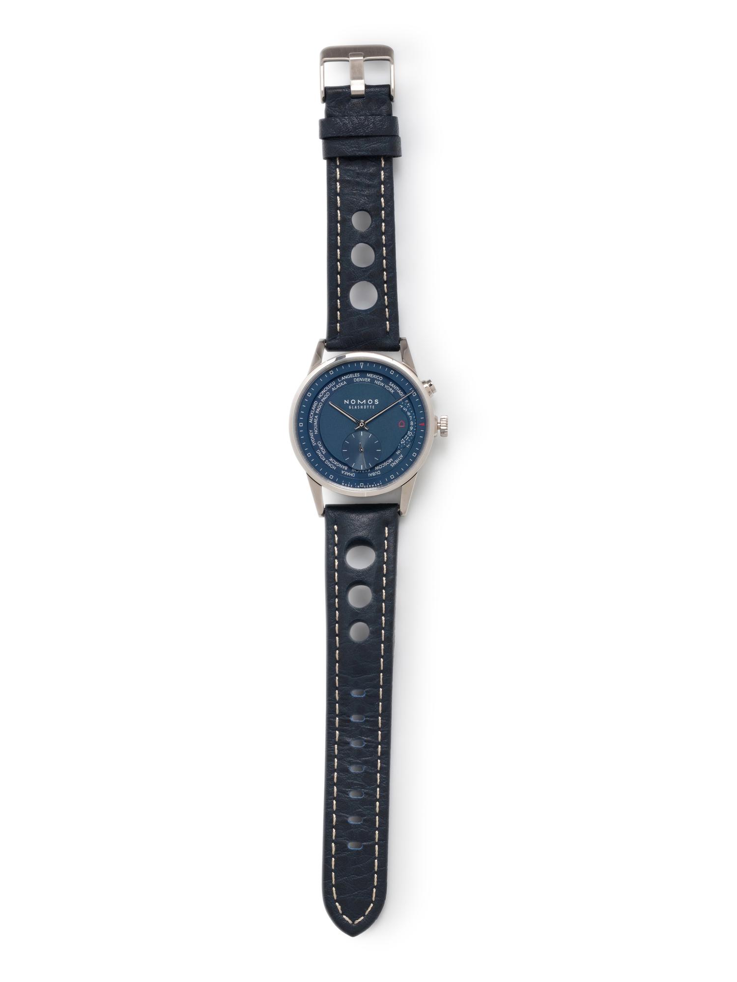 NOMOS, STAINLESS STEEL 'ZURICH WELTZEIT' WATCH