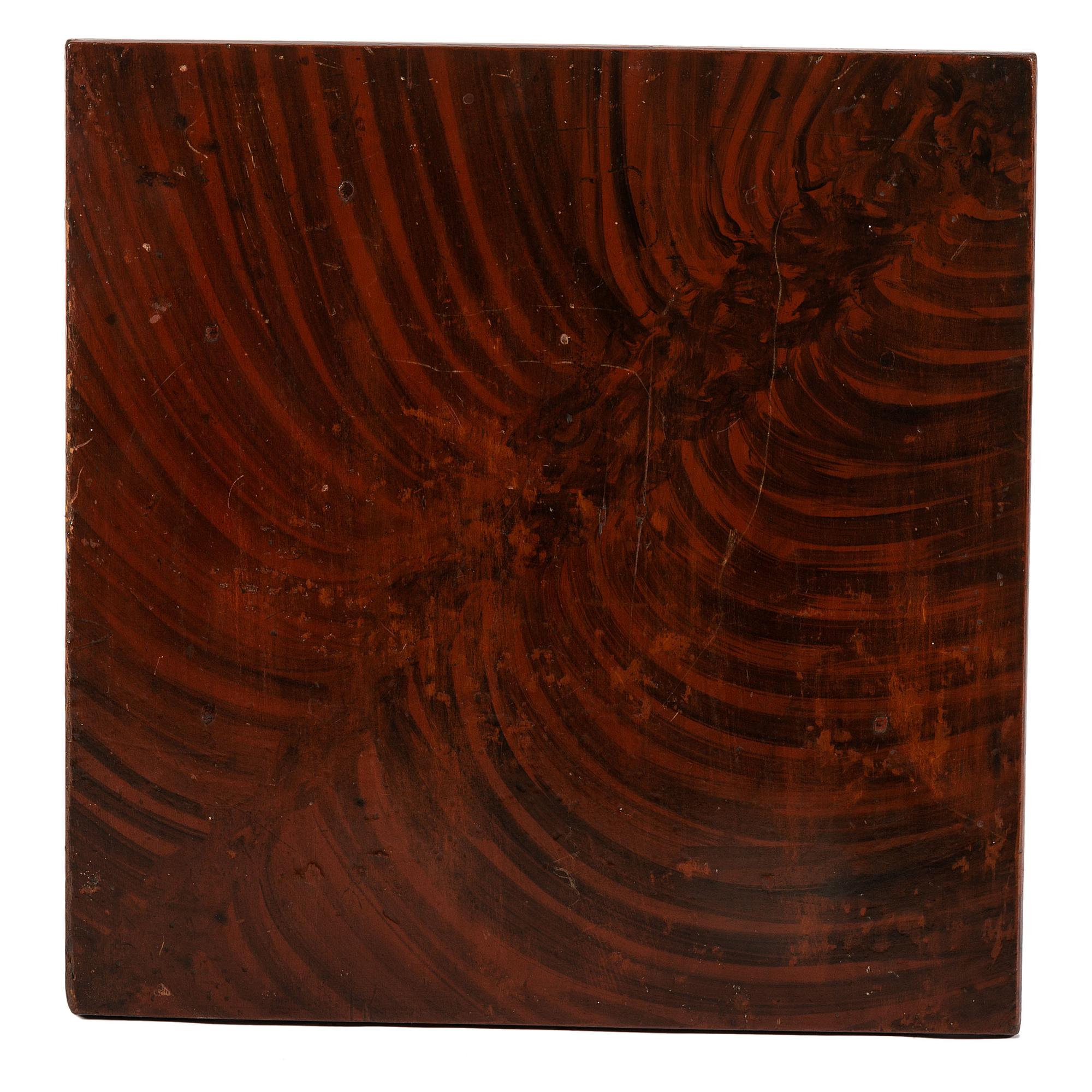 A Federal Grain Painted Cherrywood and Poplar Side Table