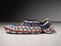 Sioux Fully Beaded Hide Moccasins