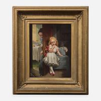 Lilly Martin Spencer (American, 1822-1902) Young Girl Behind Doorway