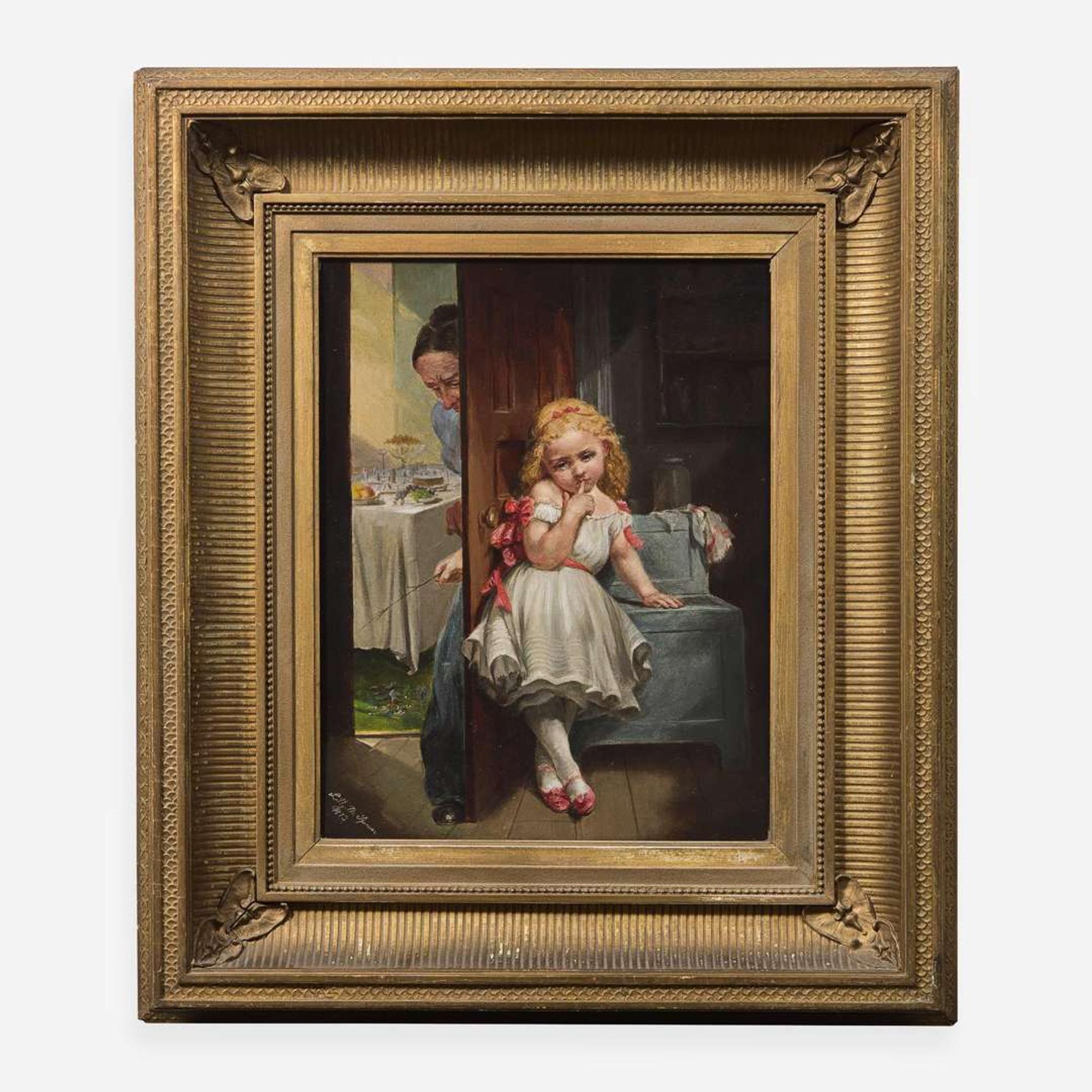 Lilly Martin Spencer (American, 1822-1902) Young Girl Behind Doorway