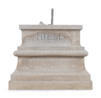 A Set of Four Monumental Carved Marble Garden Herms Allegorical of the Four Seasons